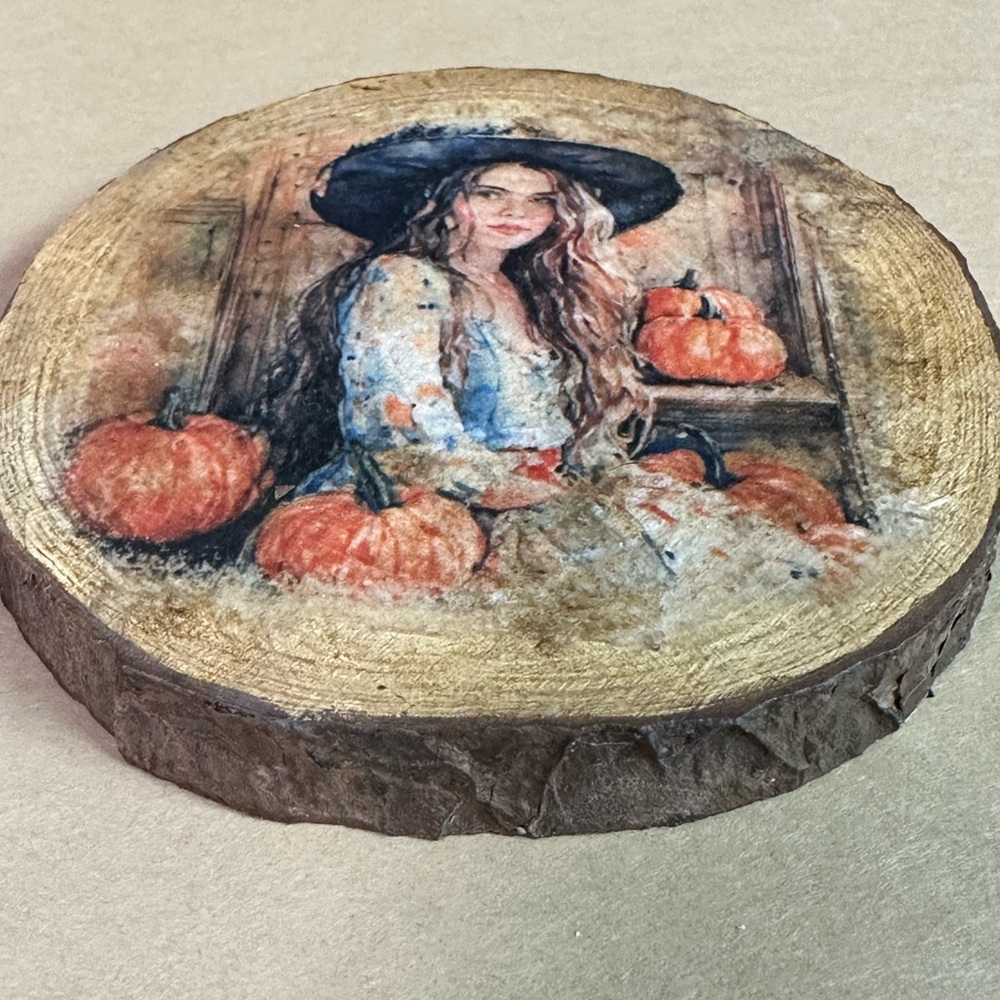 Halloween/Fall Home Decor For Wall, Tabletop or as Ottoman Tray with Coasters - Picture 5 of 7
